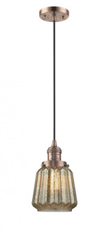Chatham - 1 Light - 7 inch - Antique Copper - Cord hung - Mini Pendant (3442|201C-AC-G146-LED)