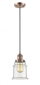 Canton - 1 Light - 6 inch - Antique Copper - Cord hung - Mini Pendant (3442|201C-AC-G182-LED)