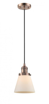 Cone - 1 Light - 6 inch - Antique Copper - Cord hung - Mini Pendant (3442|201C-AC-G61-LED)