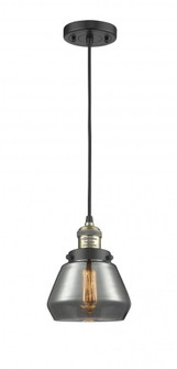Fulton - 1 Light - 7 inch - Black Antique Brass - Cord hung - Mini Pendant (3442|201C-BAB-G173)