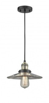 Halophane - 1 Light - 9 inch - Black Antique Brass - Cord hung - Mini Pendant (3442|201C-BAB-G2-LED)