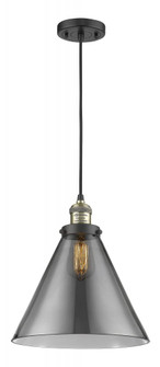 Cone - 1 Light - 12 inch - Black Antique Brass - Cord hung - Mini Pendant (3442|201C-BAB-G43-L)