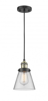 Cone - 1 Light - 6 inch - Black Antique Brass - Cord hung - Mini Pendant (3442|201C-BAB-G62)