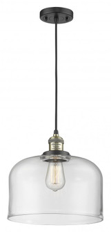 Bell - 1 Light - 12 inch - Black Antique Brass - Cord hung - Mini Pendant (3442|201C-BAB-G72-L-LED)