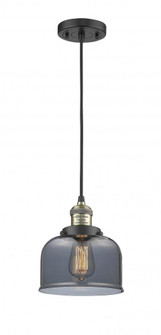Bell - 1 Light - 8 inch - Black Antique Brass - Cord hung - Mini Pendant (3442|201C-BAB-G73-LED)