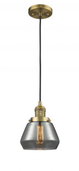 Fulton - 1 Light - 7 inch - Brushed Brass - Cord hung - Mini Pendant (3442|201C-BB-G173-LED)