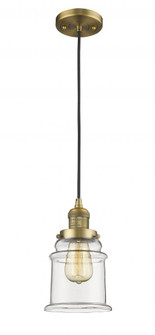 Canton - 1 Light - 6 inch - Brushed Brass - Cord hung - Mini Pendant (3442|201C-BB-G182-LED)
