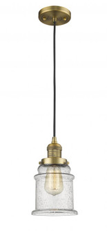 Canton - 1 Light - 6 inch - Brushed Brass - Cord hung - Mini Pendant (3442|201C-BB-G184-LED)