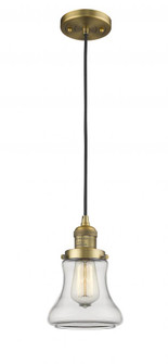 Bellmont - 1 Light - 6 inch - Brushed Brass - Cord hung - Mini Pendant (3442|201C-BB-G192-LED)