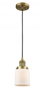Bell - 1 Light - 5 inch - Brushed Brass - Cord hung - Mini Pendant (3442|201C-BB-G51-LED)