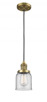 Bell - 1 Light - 5 inch - Brushed Brass - Cord hung - Mini Pendant (3442|201C-BB-G52-LED)
