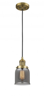 Bell - 1 Light - 5 inch - Brushed Brass - Cord hung - Mini Pendant (3442|201C-BB-G53-LED)