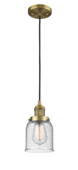 Bell - 1 Light - 5 inch - Brushed Brass - Cord hung - Mini Pendant (3442|201C-BB-G54-LED)