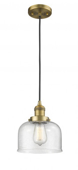 Bell - 1 Light - 8 inch - Brushed Brass - Cord hung - Mini Pendant (3442|201C-BB-G74-LED)