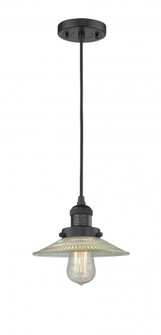 Halophane - 1 Light - 9 inch - Matte Black - Cord hung - Mini Pendant (3442|201C-BK-G2)