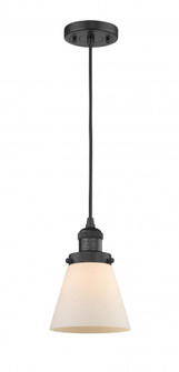 Cone - 1 Light - 6 inch - Matte Black - Cord hung - Mini Pendant (3442|201C-BK-G61-LED)