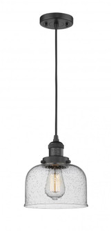 Bell - 1 Light - 8 inch - Matte Black - Cord hung - Mini Pendant (3442|201C-BK-G74)