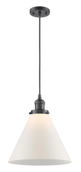 Cone - 1 Light - 12 inch - Oil Rubbed Bronze - Cord hung - Mini Pendant (3442|201C-OB-G41-L)