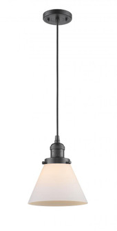 Cone - 1 Light - 8 inch - Oil Rubbed Bronze - Cord hung - Mini Pendant (3442|201C-OB-G41-LED)