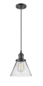 Cone - 1 Light - 8 inch - Oil Rubbed Bronze - Cord hung - Mini Pendant (3442|201C-OB-G42-LED)