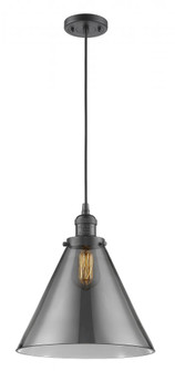 Cone - 1 Light - 12 inch - Oil Rubbed Bronze - Cord hung - Mini Pendant (3442|201C-OB-G43-L-LED)