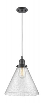 Cone - 1 Light - 12 inch - Oil Rubbed Bronze - Cord hung - Mini Pendant (3442|201C-OB-G44-L)