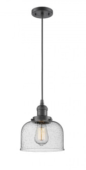 Bell - 1 Light - 8 inch - Oil Rubbed Bronze - Cord hung - Mini Pendant (3442|201C-OB-G74-LED)
