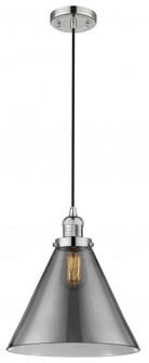 Cone - 1 Light - 12 inch - Polished Nickel - Cord hung - Mini Pendant (3442|201C-PN-G43-L)