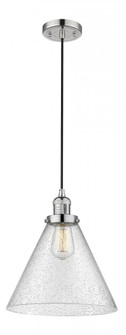 Cone - 1 Light - 12 inch - Polished Nickel - Cord hung - Mini Pendant (3442|201C-PN-G44-L)