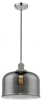 Bell - 1 Light - 12 inch - Polished Nickel - Cord hung - Mini Pendant (3442|201C-PN-G73-L-LED)