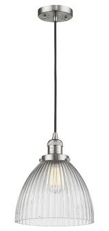 Seneca Falls - 1 Light - 10 inch - Brushed Satin Nickel - Cord hung - Mini Pendant (3442|201C-SN-G222-LED)