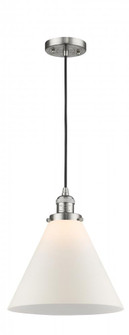 Cone - 1 Light - 12 inch - Brushed Satin Nickel - Cord hung - Mini Pendant (3442|201C-SN-G41-L-LED)