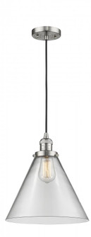 Cone - 1 Light - 12 inch - Brushed Satin Nickel - Cord hung - Mini Pendant (3442|201C-SN-G42-L-LED)