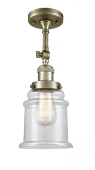 Canton - 1 Light - 6 inch - Antique Brass - Adjustable Semi-Flush Mount (3442|201F-AB-G182-LED)