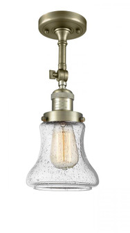 Bellmont - 1 Light - 6 inch - Antique Brass - Adjustable Semi-Flush Mount (3442|201F-AB-G194-LED)