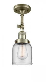 Bell - 1 Light - 5 inch - Antique Brass - Adjustable Semi-Flush Mount (3442|201F-AB-G52-LED)