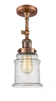 Canton - 1 Light - 6 inch - Antique Copper - Adjustable Semi-Flush Mount (3442|201F-AC-G184-LED)