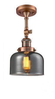 Bell - 1 Light - 8 inch - Antique Copper - Adjustable Semi-Flush Mount (3442|201F-AC-G73-LED)