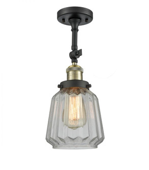 Chatham - 1 Light - 7 inch - Black Antique Brass - Adjustable Semi-Flush Mount (3442|201F-BAB-G142)