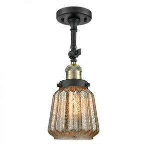 Chatham - 1 Light - 7 inch - Black Antique Brass - Adjustable Semi-Flush Mount (3442|201F-BAB-G146-LED)