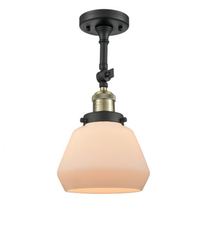 Fulton - 1 Light - 7 inch - Black Antique Brass - Adjustable Semi-Flush Mount (3442|201F-BAB-G171-LED)