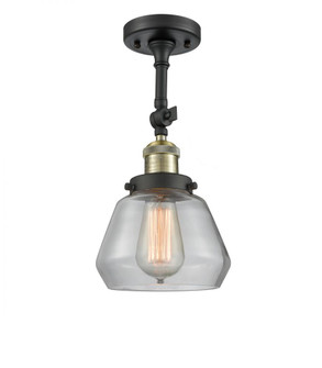 Fulton - 1 Light - 7 inch - Black Antique Brass - Adjustable Semi-Flush Mount (3442|201F-BAB-G172-LED)