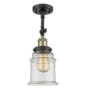 Canton - 1 Light - 6 inch - Black Antique Brass - Adjustable Semi-Flush Mount (3442|201F-BAB-G182-LED)