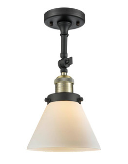 Cone - 1 Light - 8 inch - Black Antique Brass - Adjustable Semi-Flush Mount (3442|201F-BAB-G41-LED)