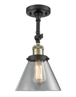 Cone - 1 Light - 8 inch - Black Antique Brass - Adjustable Semi-Flush Mount (3442|201F-BAB-G42)