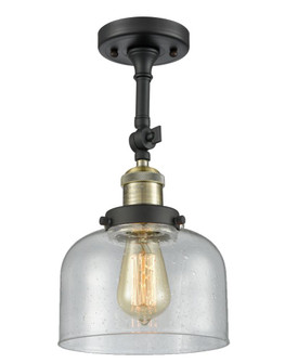 Bell - 1 Light - 8 inch - Black Antique Brass - Adjustable Semi-Flush Mount (3442|201F-BAB-G74-LED)