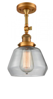 Fulton - 1 Light - 7 inch - Brushed Brass - Adjustable Semi-Flush Mount (3442|201F-BB-G172-LED)