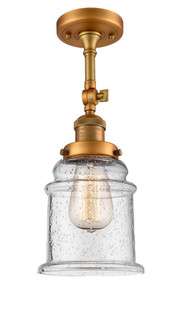 Canton - 1 Light - 6 inch - Brushed Brass - Adjustable Semi-Flush Mount (3442|201F-BB-G184-LED)