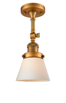Cone - 1 Light - 6 inch - Brushed Brass - Adjustable Semi-Flush Mount (3442|201F-BB-G61-LED)