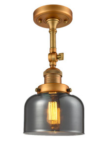 Bell - 1 Light - 8 inch - Brushed Brass - Adjustable Semi-Flush Mount (3442|201F-BB-G73-LED)